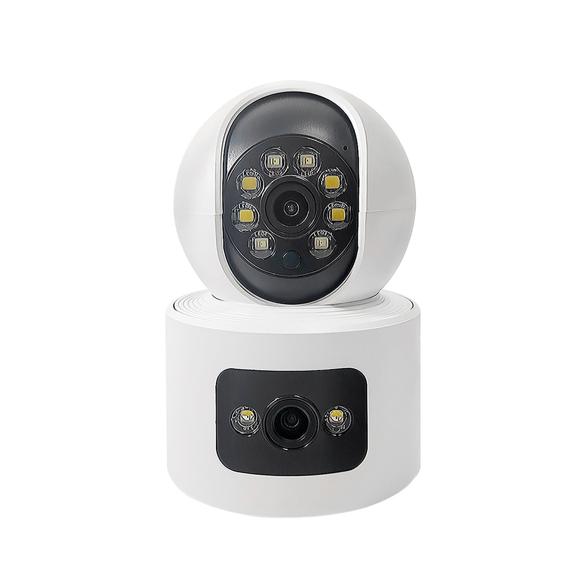 Ultra HD indoor portable dual-camera, 2K high-definition, large memory storage card, WiFi/5G connectivity, remote control, live monitoring/motion tracking, multifunctional mini camera.