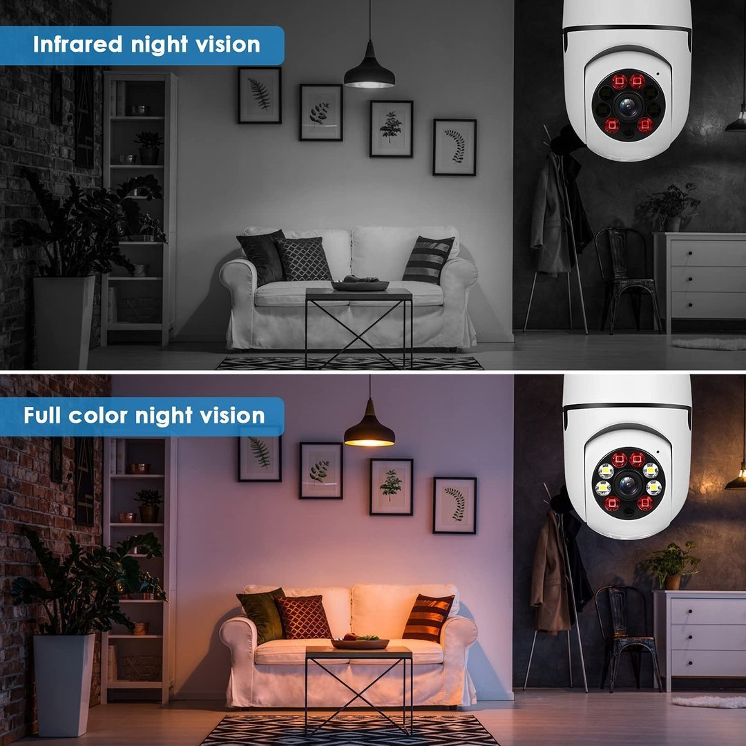 YooSee IP Camera with 2 Lens, New Generation Smart Light Bulb, Ultra Clear