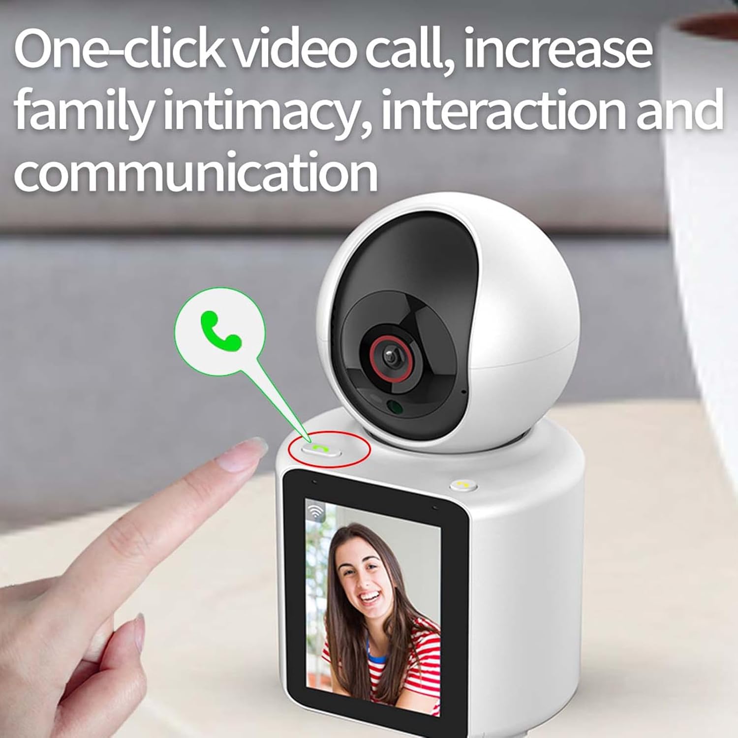 KTvsion Family WiFi CCTV Wireless Camera, Two-way Video Call, Wireless IP Camera, 360-degree Camera