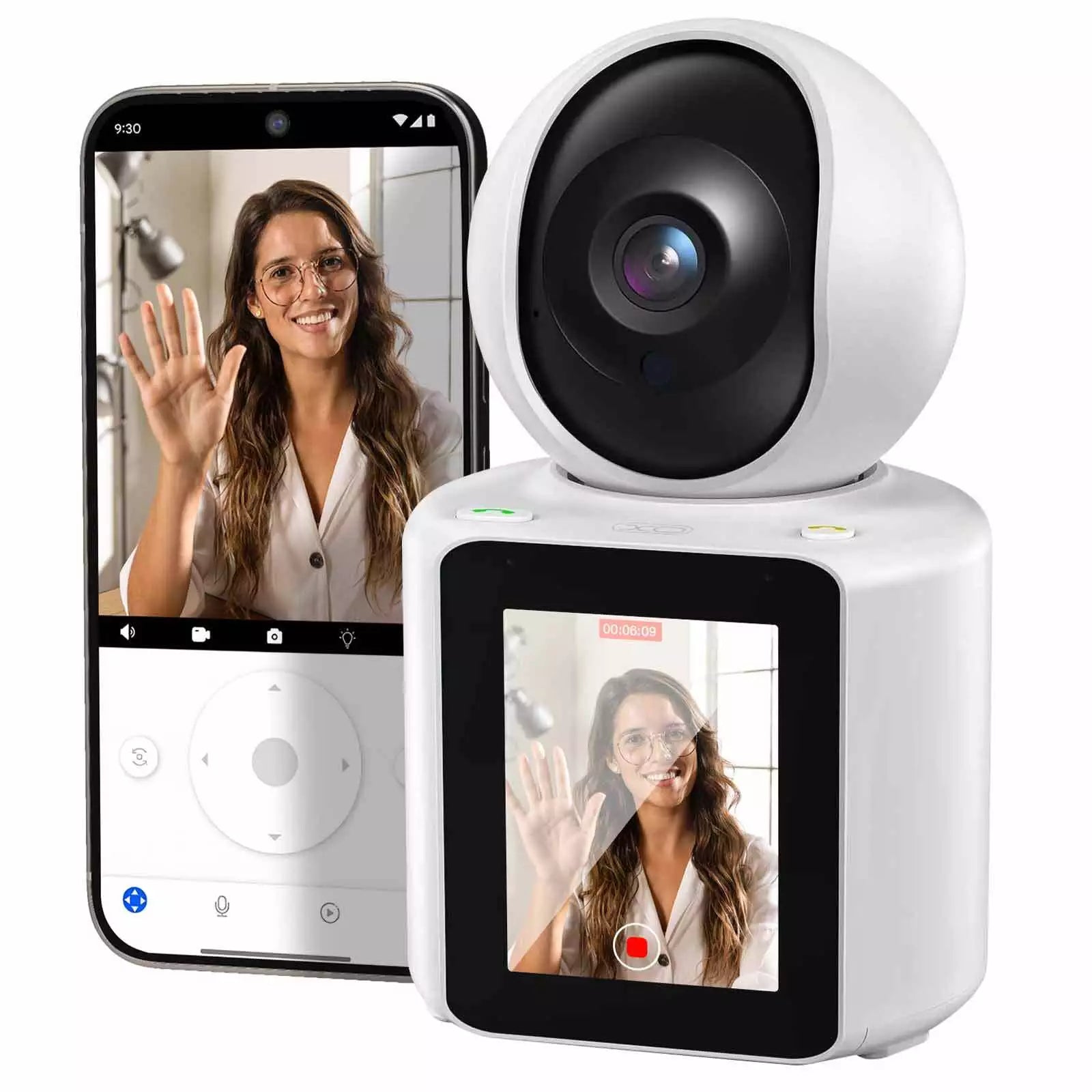 KTvsion Family WiFi CCTV Wireless Camera, Two-way Video Call, Wireless IP Camera, 360-degree Camera